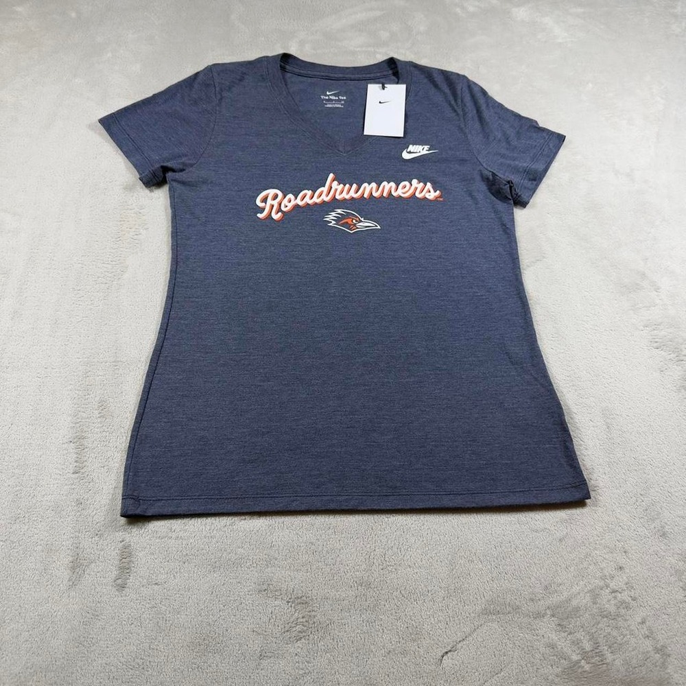 Nike UTSA Roadrunners Shirt Womens Small S Navy Blue V-Neck Tri-Blend NWT New